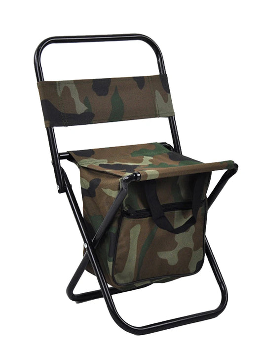 Silla de pesca plegable con bolsa refrigeradora