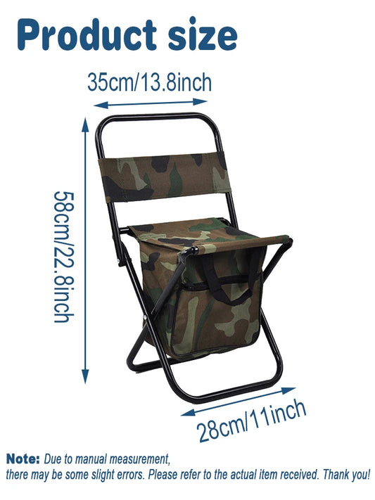 Silla de pesca plegable con bolsa refrigeradora